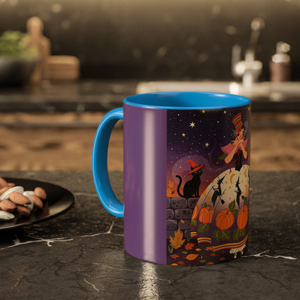 🎃🌙 The Pumpkin Moon Dress Colorful Mug – Whimsical Halloween Fashion