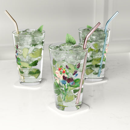 Sweet Pea Botanical Illustration by Pierre-Joseph Redouté Glass, 16oz