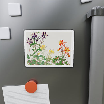 Aquilegia Flowers by Tanigami Kônan Die-Cut Magnets (5 Sizes)