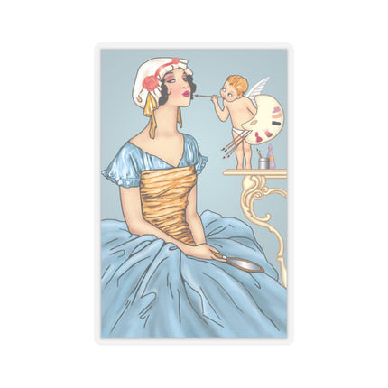 The Enchanting Painter: A Fairy's Artistic Touch Kiss-Cut Stickers (4 Sizes)