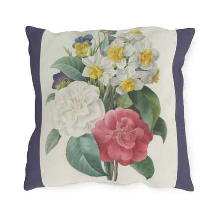 Choix des plus belles fleurs, Plate 015 by Pierre Joseph Redouté Outdoor Pillows