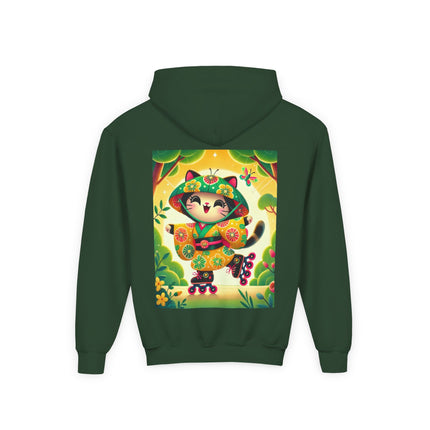 Firefly Dance on Wheels Youth Hooded Sweatshirt – Magical Motion & Playful Glow