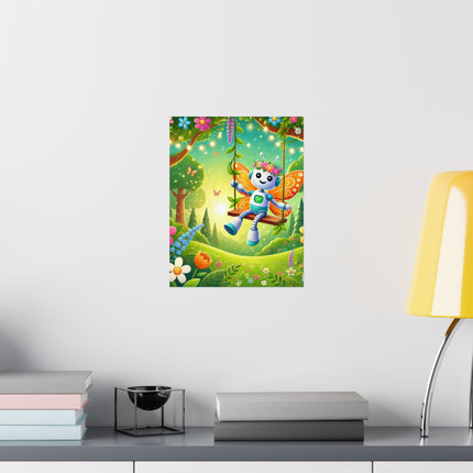 🤖🧚 Robot Fairy Matte Vertical Poster – Whimsical Technology & Enchanted Imagination