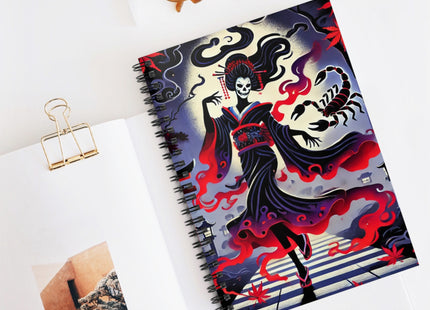 Halloween Sorceress Spiral Notebook - Ruled Line