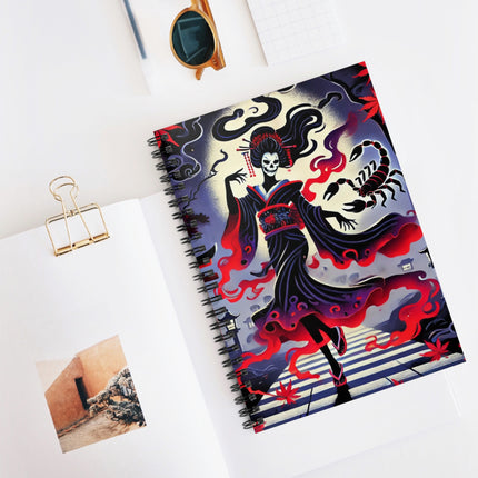 Halloween Sorceress Spiral Notebook - Ruled Line