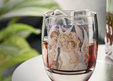 Madonna with Child Surrounded by Musical Angels by Gerda Wegener Whiskey Glass