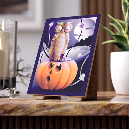 The Startled Pumpkin Ceramic Tile