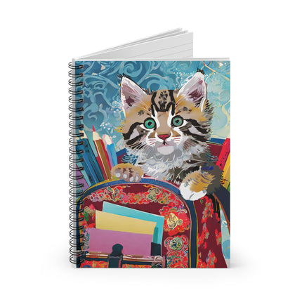 Whiskered Wanderings Spiral Notebook - Ruled Line