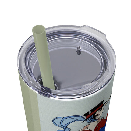 Costume de Yacht by George Barbier Skinny Tumbler with Straw, 20oz
