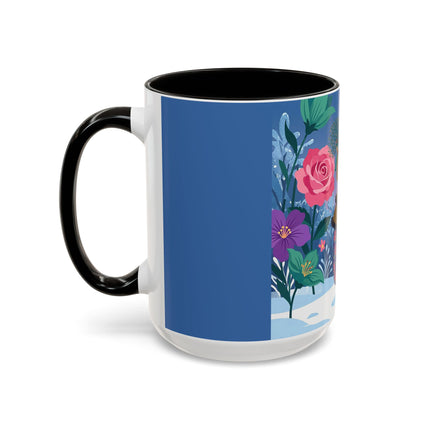 🌹❄️ The Holly Rose Of Winter Colorful Mug – Art Deco Christmas Garden