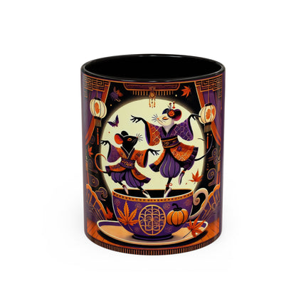 Theatrical Halloween Mice on Teacup Colorful Mugs (11oz, 15oz)