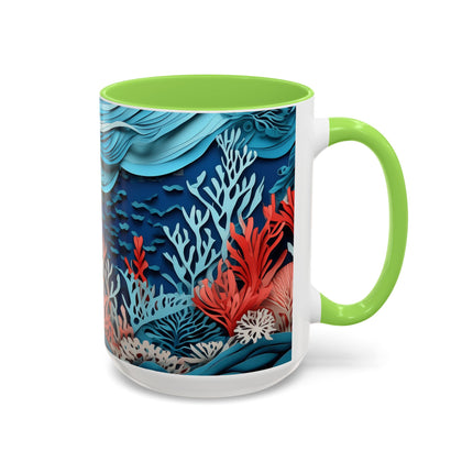 Enchanting Underwater Scene Colorful Mugs (11oz, 15oz)