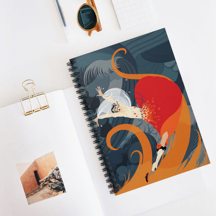Flame of the Tempest Spiral Notebook – Dramatic Fire & Storm Elegance