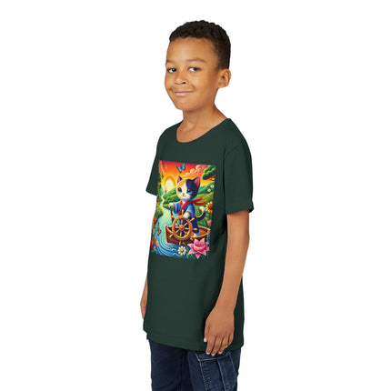 Sailor Kitten’s River Adventure Youth Short Sleeve Tee