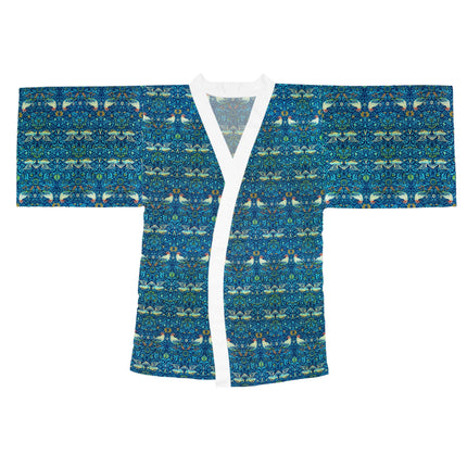Birds by William Morris Long Sleeve Kimono Robe (AOP)