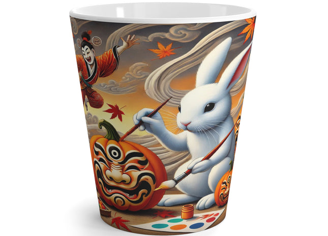 Halloween Rabbit’s Kabuki Jack-o’-Lanterns Latte Mug