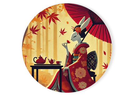 Theatrical Harvest Rabbit Cork Back Coaster