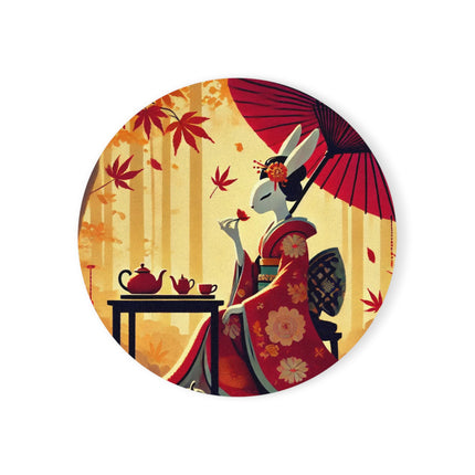 Theatrical Harvest Rabbit Cork Back Coaster