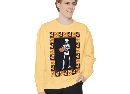 Candy Corn Skeleton Unisex Garment-Dyed Sweatshirt