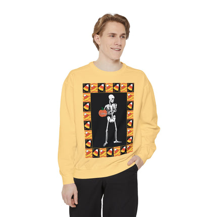 Candy Corn Skeleton Unisex Garment-Dyed Sweatshirt