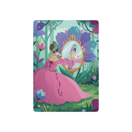🪞🌸 The Lady Of The Enchanted Mirror Playing Cards – Art Deco Fashion Illustration