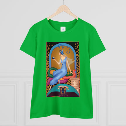 September & Sapphire (from the Gem Series) by Sofia Chiostri Women's Midweight Cotton Tee