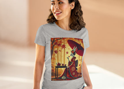 Theatrical Harvest Rabbit Women's Midweight Cotton Tee
