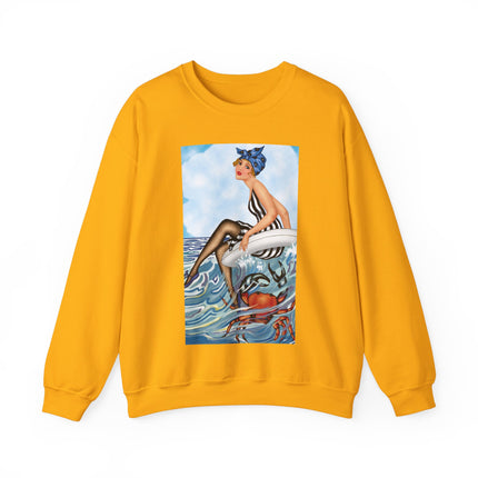 Playful Waves and Fashion Follies Heavy Blend™ Crewneck Sweatshirt