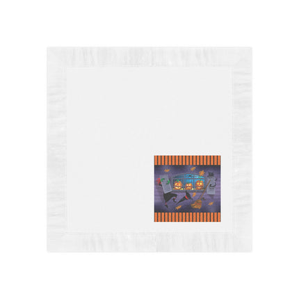 Whimsical Halloween Mischief White Coined Napkins
