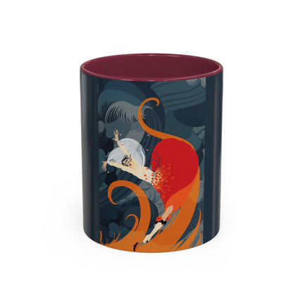 Flame of the Tempest Colorful Mugs – Fiery Storm & Dramatic Elegance