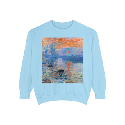 Sunrise by Claude Monet Unisex Garment-Dyed Sweatshirt