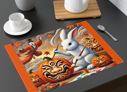 Halloween Rabbit’s Kabuki Jack-o’-Lanterns Placemat, 1pc