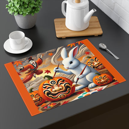 Halloween Rabbit’s Kabuki Jack-o’-Lanterns Placemat, 1pc