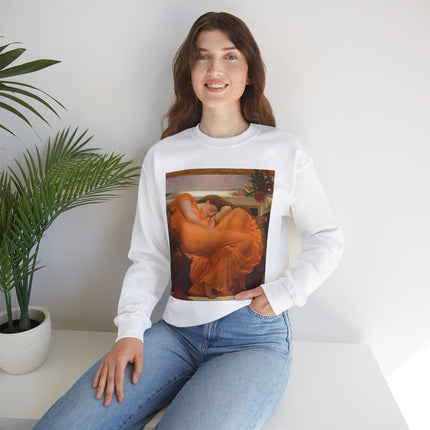 Flaming June by Frederic Leighton Heavy Blend™ Crewneck Sweatshirt