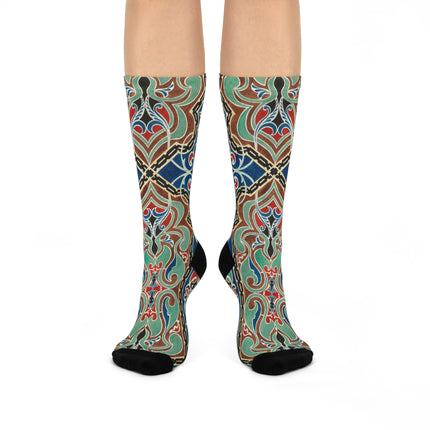 Arabian Ornament by Elizabeth A. Nedwill Cushioned Crew Socks