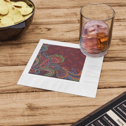 Design for a Carpet by Anonymous I White Coined Napkins