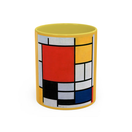 Composition with Red, Yellow, Blue, and Black by Piet Mondrian Colorful Mugs (11oz, 15oz)