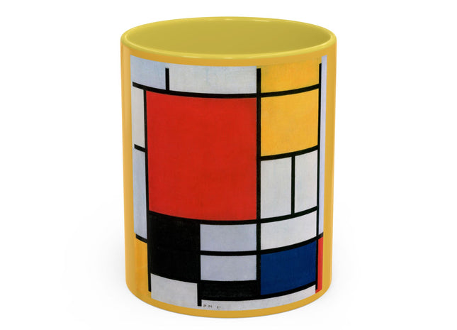 Composition with Red, Yellow, Blue, and Black by Piet Mondrian Colorful Mugs (11oz, 15oz)