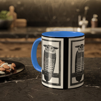 Horned Owl by Samuel Jessurun de Mesquita Colorful Mugs, 11oz