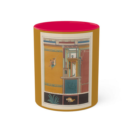 Pompeii Walls Pl.20 by Victor Steeger Colorful Mugs, 11oz