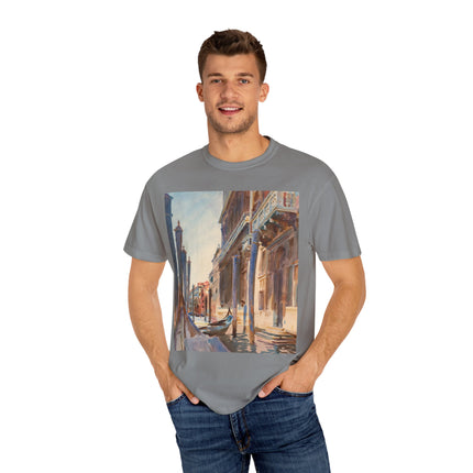 Gondola Moorings on the Grand Canal by John Singer Sargent  Unisex Garment-Dyed T-shirt