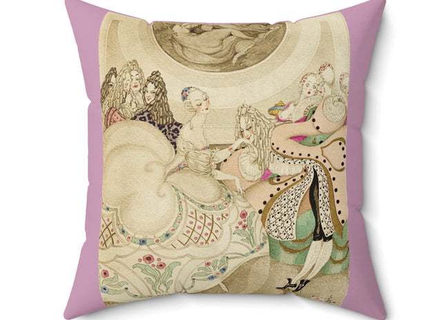 Sur talons rouges (On Red Heels) pl 01 by Gerda Wegener Spun Polyester Square Pillow