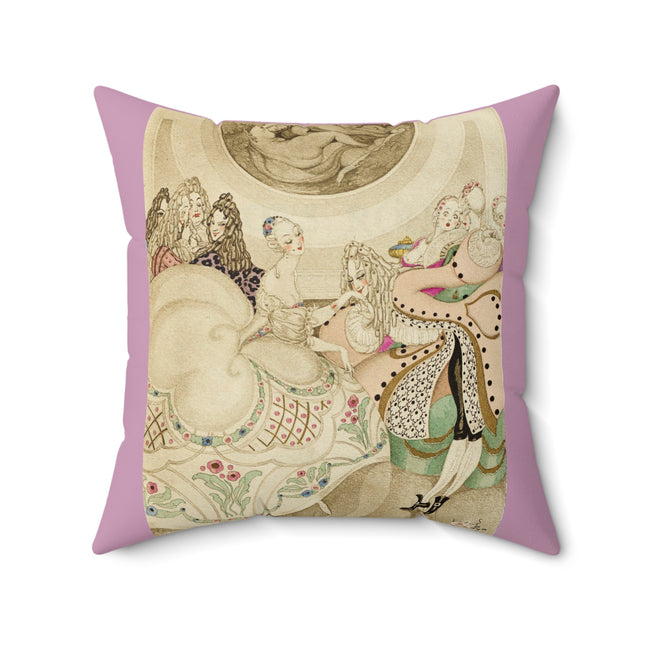 Sur talons rouges (On Red Heels) pl 01 by Gerda Wegener Spun Polyester Square Pillow