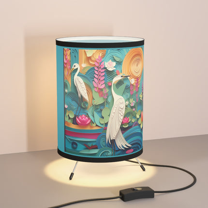 Elegant Egret Oasis Tripod Lamp