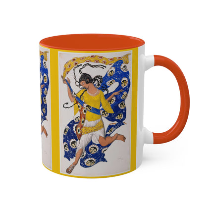 The Butterfly (Costume Design for Anna Pavlova) by Leon Bakst Colorful Mugs, 11oz