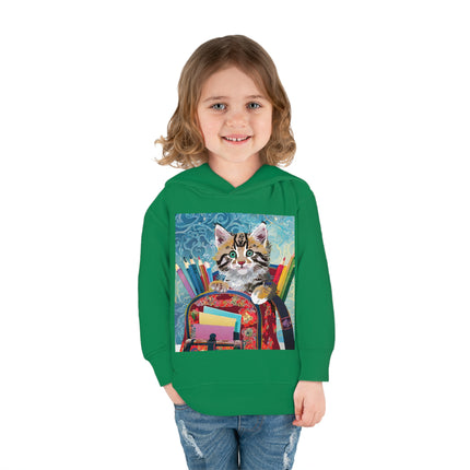 Whiskered Wanderings Toddler Pullover Fleece Hoodie