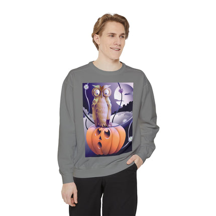 The Startled Pumpkin Unisex Garment-Dyed Sweatshirt
