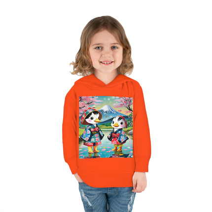Rainy Day Ducks Toddler Pullover Fleece Hoodie