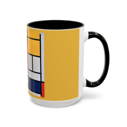 Composition with Red, Yellow, Blue, and Black by Piet Mondrian Colorful Mugs (11oz, 15oz)