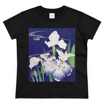 Irises by Kogyo Tsukioka Women's Midweight Cotton Tee